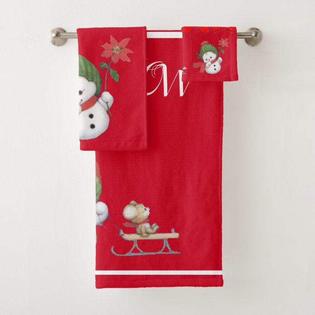 CONJUNTO DE TOALHAS SUZANNE ELIZABETH CHRISTMAS COLLECTION BATH TOWEL (Insitu)