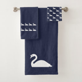 Conjunto de toalhas Swane BathOcean azul e branco