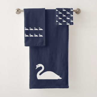 Conjunto de toalhas Swane BathOcean azul e branco