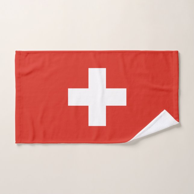 Conjunto De Toalhas Switzerland Flag (Toalha de mão)
