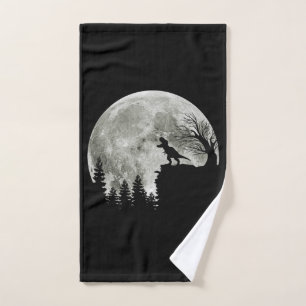 Conjunto De Toalhas T Rex Em Pé Na Lua Da Montanha Halloween