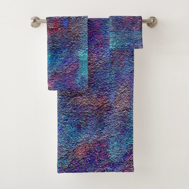 Conjunto De Toalhas Tabuleiros de plástico com ciano e tinta vermelha (Insitu)