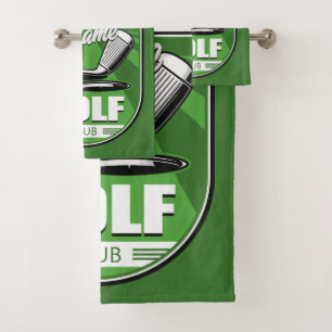 Conjunto De Toalhas Taco Clube NOME Golfista Profissional Jogador Pers