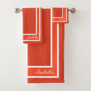 Conjunto De Toalhas Tangerine Tango Moderno Simples