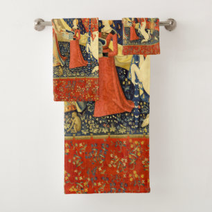 Conjunto De Toalhas Tapeçaria Medieval Lady e O Unicórnio: Arte France