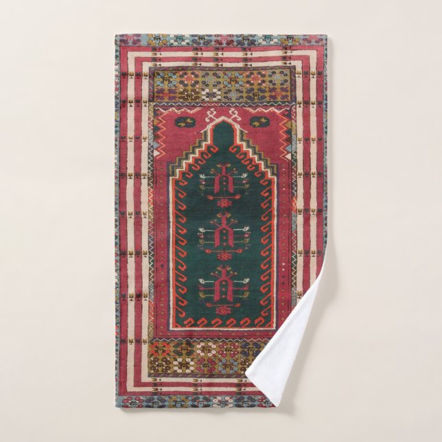 Conjunto De Toalhas Tapete Kilim Antigo Oriental (Toalha de mão)