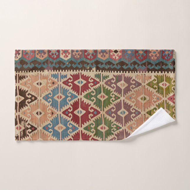 Conjunto De Toalhas Tapete Turco Kilim Rug (Toalha de mão)