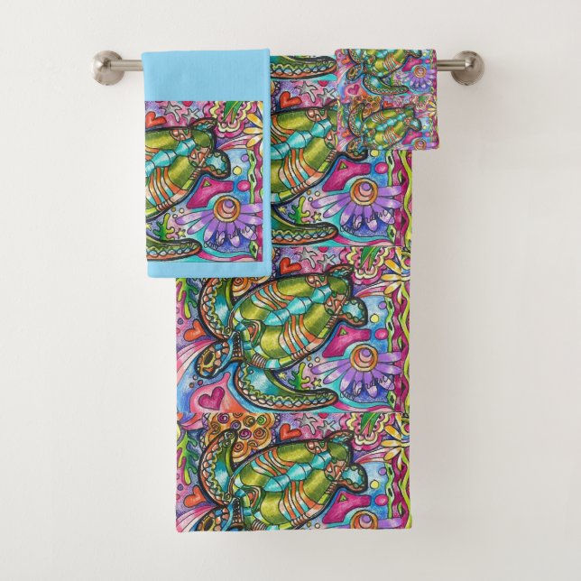 Conjunto De Toalhas Tartaruga (Insitu)