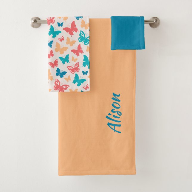 Conjunto De Toalhas Tartaruga-rosa-bege (Insitu)