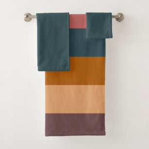 Conjunto De Toalhas Teal Escuro Sunset