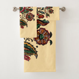 Conjunto De Toalhas Tecido de Chintz de Algodão Indiano Vintage