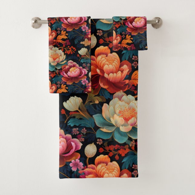 Conjunto De Toalhas Tecido Kimono japonês inspirado (Insitu)