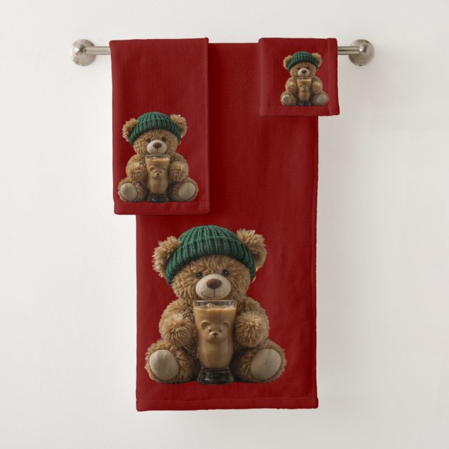Conjunto De Toalhas Teddy Bear Cold Brew  (Insitu)