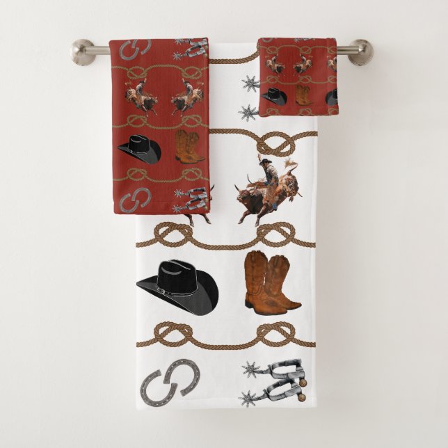 Conjunto De Toalhas Tema de Cowboy Western (Insitu)