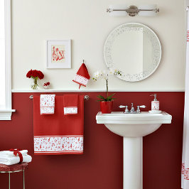 Conjunto De Toalhas Tema musical vermelho