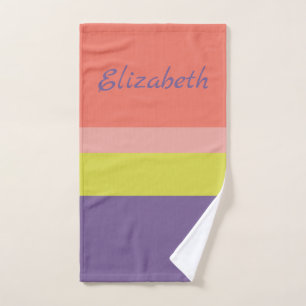 Conjunto De Toalhas Tendências de cores Pantone 2019 no padrão de bl