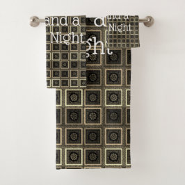 Conjunto De Toalhas Tenha um belo dia e uma noite melhor