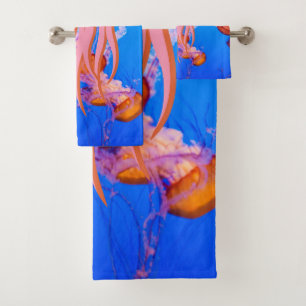 Conjunto De Toalhas tentáculos coloridos de águas-vivas vida oceânica