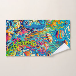 Conjunto De Toalhas Terra das Maravilhas Submarinas