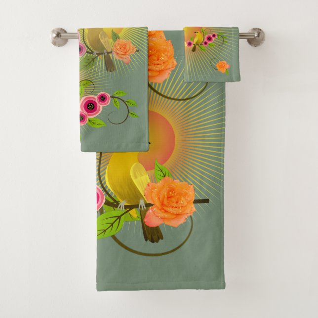 Conjunto De Toalhas Terra Verde Pousa e Sol (Insitu)