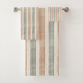 Conjunto De Toalhas Terracotta Sage Green Modern Simple Boho