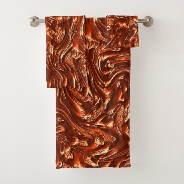 Conjunto De Toalhas Terrata marrom texturizada (Insitu)