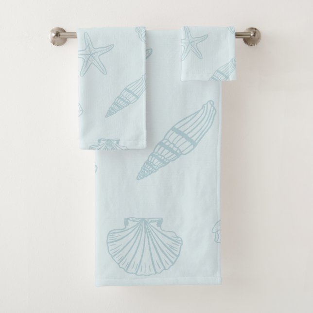 Conjunto De Toalhas Tesouros costeiros Azul-marinho (Insitu)