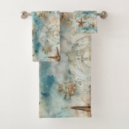 Conjunto De Toalhas Tesouros do Mar Vintage