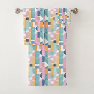Conjunto De Toalhas Teste padrão abstrato da forma da aguarela