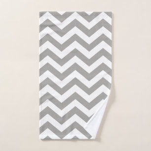 Conjunto De Toalhas Teste padrão cinzento de Chevron
