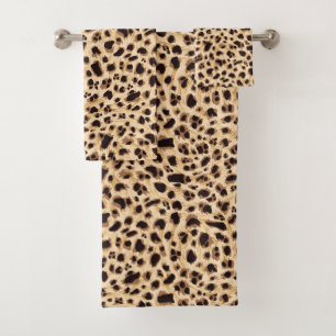 Conjunto De Toalhas Teste padrão da pele do leopardo