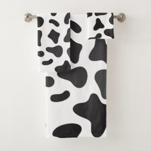 Conjunto De Toalhas Teste padrão da textura da pele da vaca