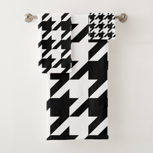 Conjunto De Toalhas Teste padrão de Houndstooth (Insitu)