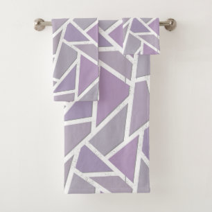 Conjunto De Toalhas Teste padrão de mosaico da lavanda