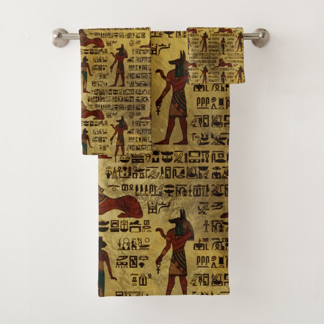 Conjunto De Toalhas Teste padrão decorativo egípcio dos hieroglyphics (Insitu)