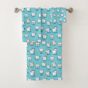 Conjunto De Toalhas Teste padrão dental bonito