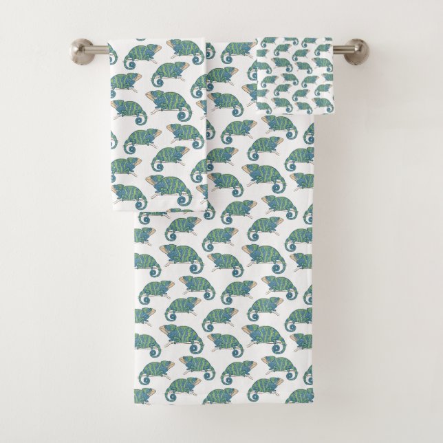 Conjunto De Toalhas Teste padrão do camaleão (Insitu)