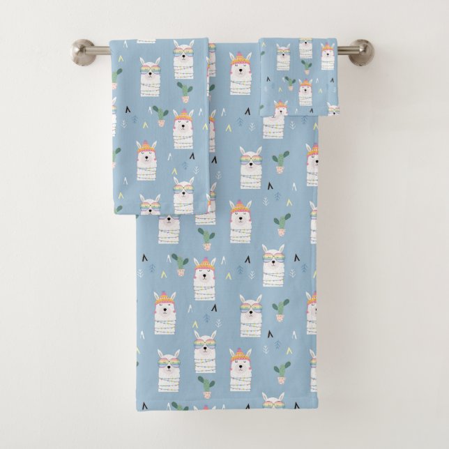 Conjunto De Toalhas Teste padrão do lama dos óculos de sol do (Insitu)