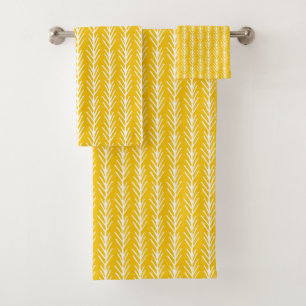 Conjunto De Toalhas Teste padrão Dourado tirado mão do trigo
