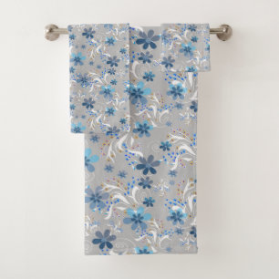 Conjunto De Toalhas Teste padrão floral bonito, flores, teste padrão