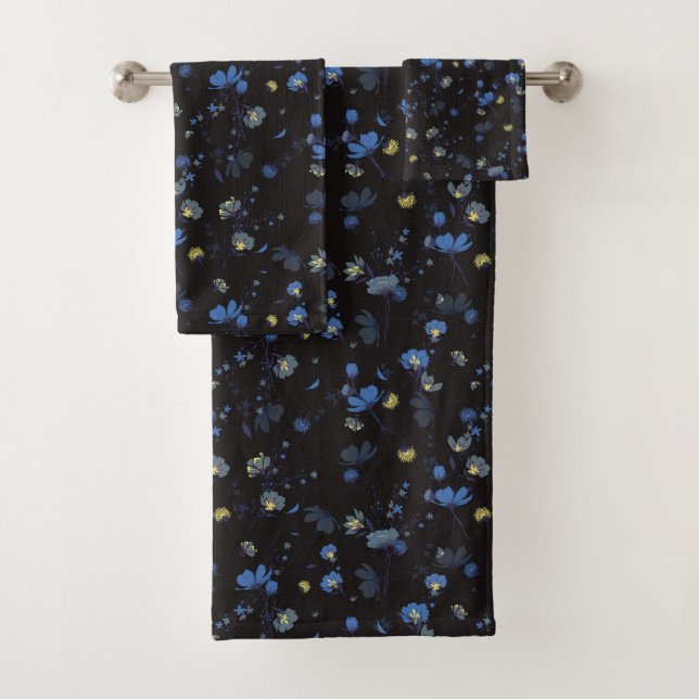 Conjunto De Toalhas Teste padrão floral fundido vento (Insitu)