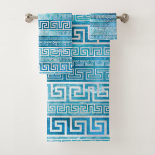 Conjunto De Toalhas Teste padrão grego do meandro - ornamento chave