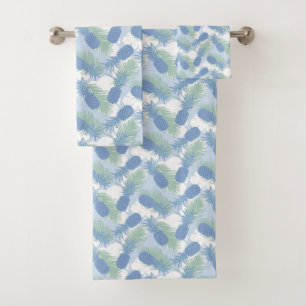 Conjunto De Toalhas Teste padrão Pastel tropical do abacaxi