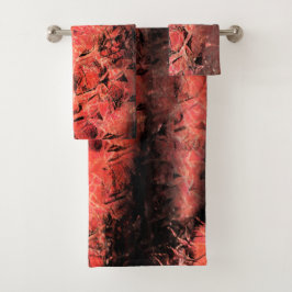 Conjunto De Toalhas Textura avermelhada esquisita estranha