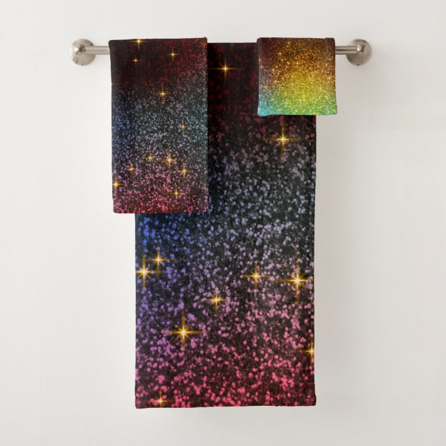 Conjunto De Toalhas Textura Azul E Dourada Da Lente Do Marinho Moderno (Insitu)