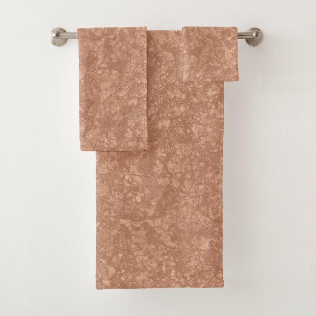 Conjunto De Toalhas Textura Beige Marble Terrazzo (Insitu)