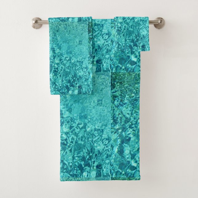 Conjunto De Toalhas textura de turquesa das ondulações (Insitu)