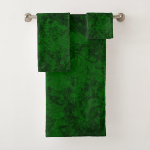 Conjunto De Toalhas Textura verde escura de granito de mármore de sed