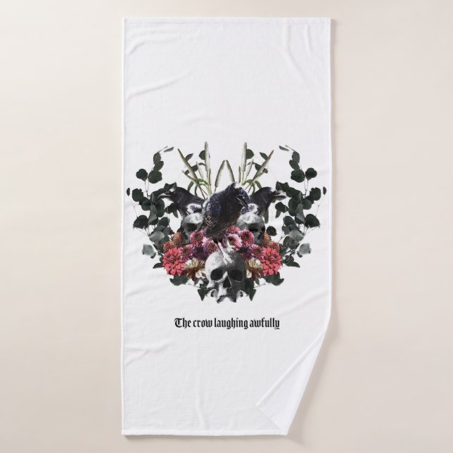 Conjunto De Toalhas The Crow Laughing Awfully (Toalha de Banho)
