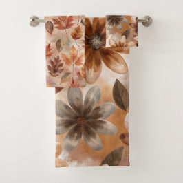 Conjunto De Toalhas Tie Dye Autumn Floral
